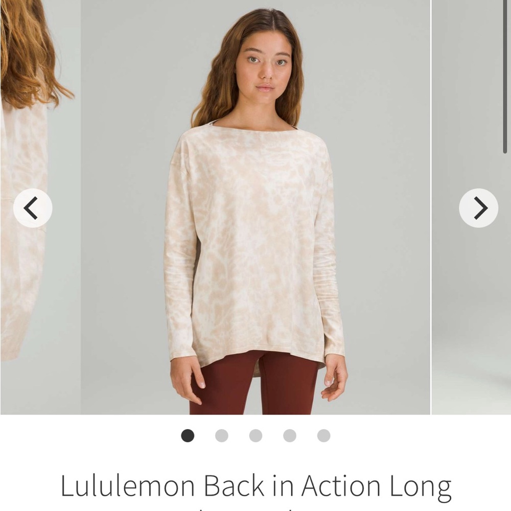 Lululemon Back in Action Long Sleeve Tie Dye